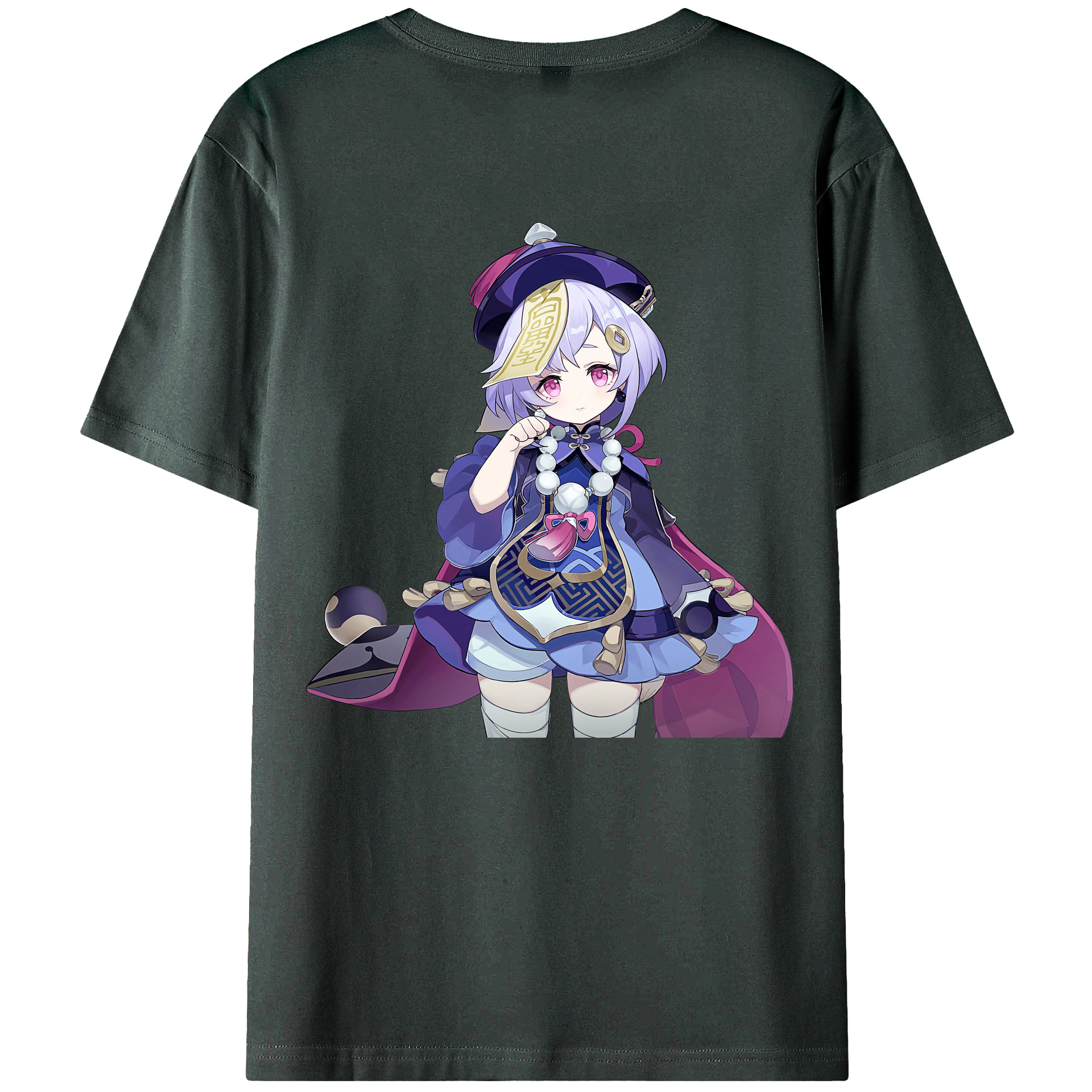 げんし神 七七 なな  genshin Nana 綿100％ メンズ半袖Tシャツ（バックプリント） 通気性